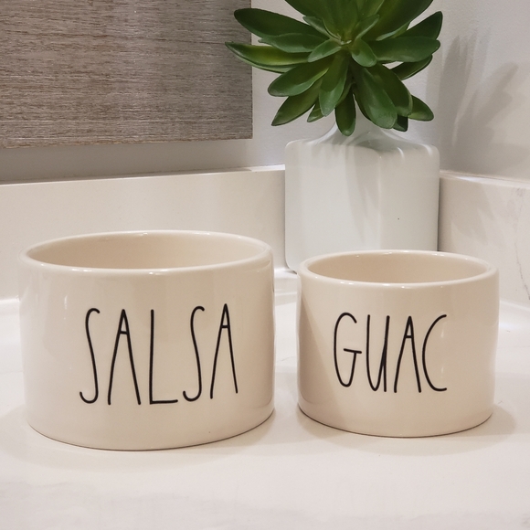 Rae Dunn salsa and guacamole bowls - Picture 2 of 3
